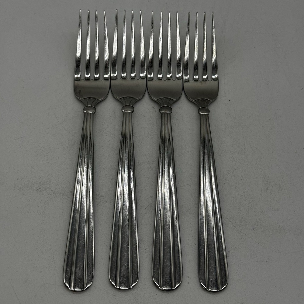 Oneida USA UNITY 8 1/4" Stainless Large Dinner Forks Flatware Set Of 4 EUC